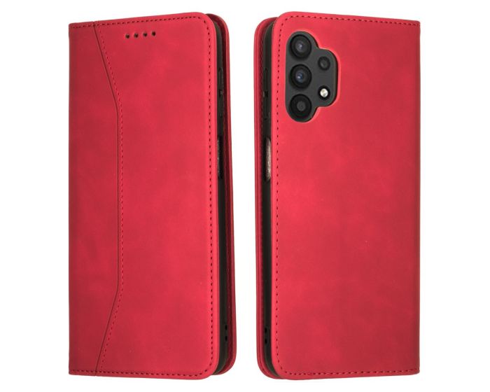 Bodycell PU Leather Book Case Θήκη Πορτοφόλι με Stand - Red (Samsung Galaxy A32 4G)