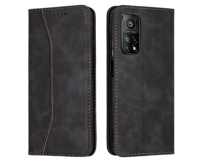 Bodycell PU Leather Book Case Θήκη Πορτοφόλι με Stand - Black (Xiaomi Mi 10T 5G / 10T Pro 5G)