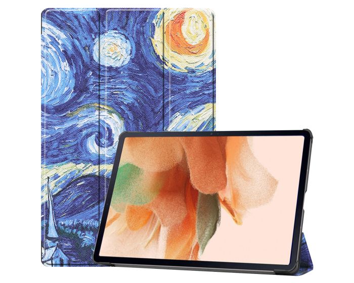 Tri-Fold Book Case με δυνατότητα Stand - Starry Night (Samsung Galaxy Tab S7 FE 5G 12.4 T730 / T736B)