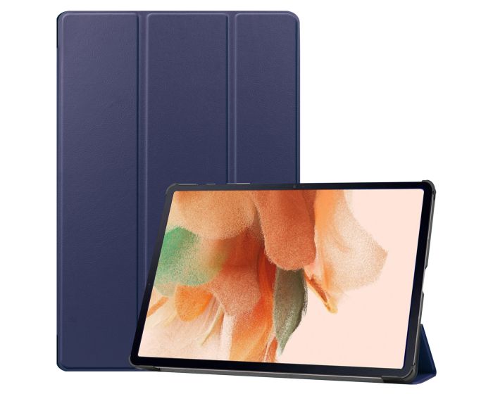 Tri-Fold Book Case με δυνατότητα Stand - Dark Blue (Samsung Galaxy Tab S7 FE 5G 12.4 T730 / T736B)