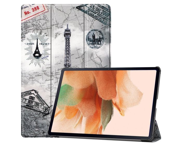 Tri-Fold Book Case με δυνατότητα Stand - Eiffel Tower (Samsung Galaxy Tab S7 FE 5G 12.4 T730 / T736B)