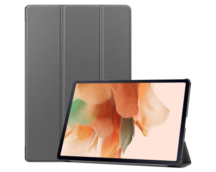 Tri-Fold Book Case με δυνατότητα Stand - Grey (Samsung Galaxy Tab S7 FE 5G 12.4 T730 / T736B)