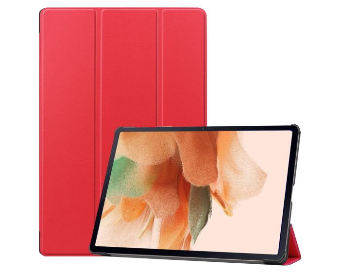 Tri-Fold Book Case με δυνατότητα Stand - Red (Samsung Galaxy Tab S7 FE 5G 12.4 T730 / T736B)
