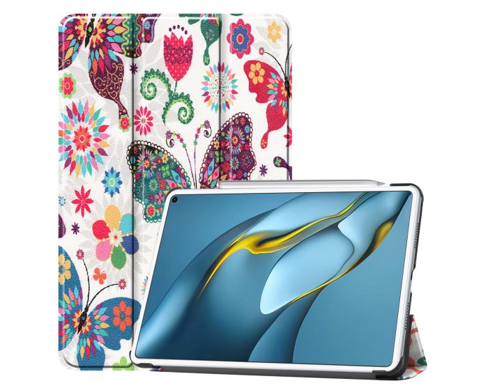 Tri-Fold Book Case με δυνατότητα Stand - Butterflies (Huawei MatePad Pro 10.8)
