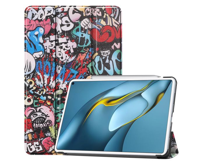 Tri-Fold Book Case με δυνατότητα Stand - Graffiti (Huawei MatePad Pro 10.8)