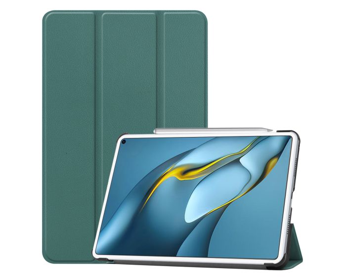 Tri-Fold Book Case με δυνατότητα Stand - Dark Green (Huawei MatePad Pro 10.8)