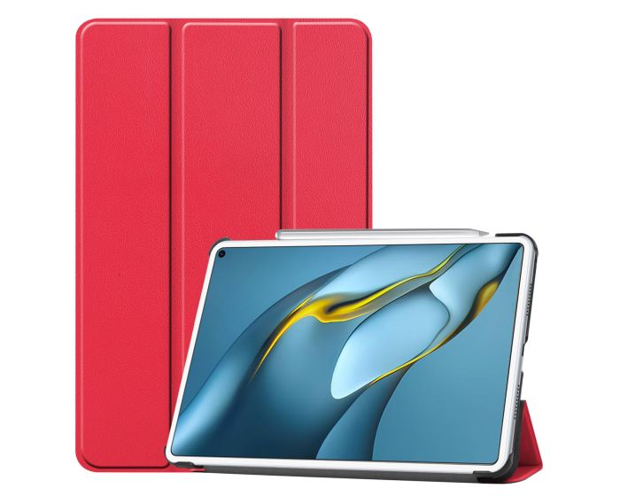 Tri-Fold Book Case με δυνατότητα Stand - Red (Huawei MatePad Pro 10.8)