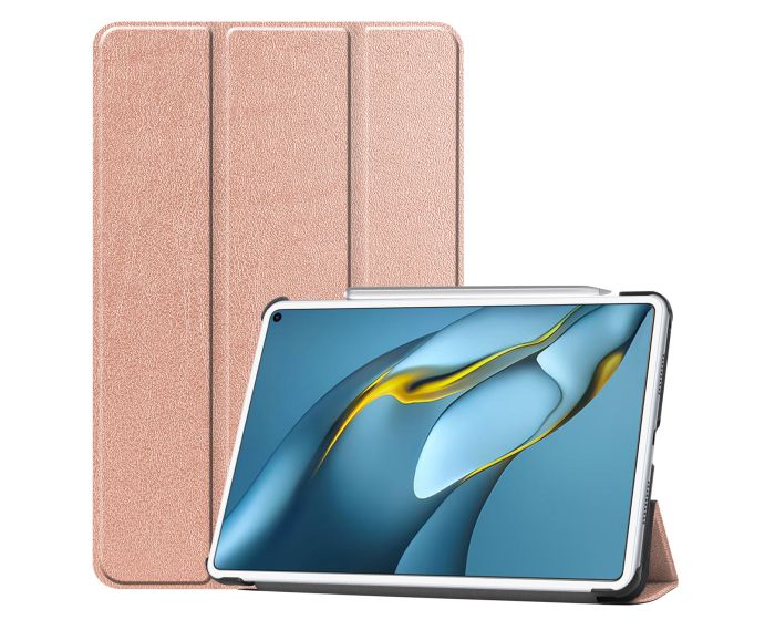 Tri-Fold Book Case με δυνατότητα Stand - Rose Gold (Huawei MatePad Pro 10.8)