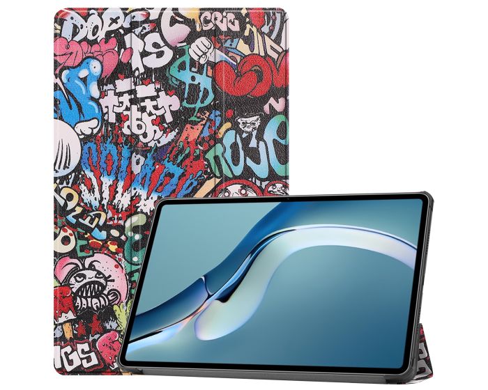 Tri-Fold Book Case με δυνατότητα Stand - Graffiti (Huawei MatePad Pro 12.6 2021)