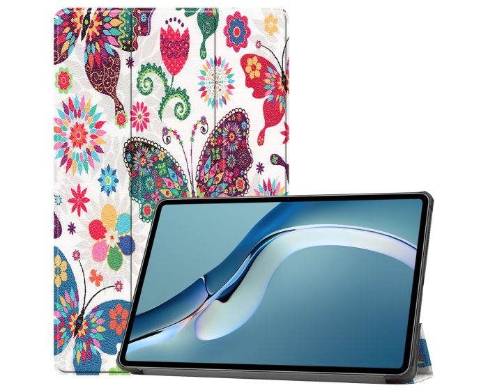 Tri-Fold Book Case με δυνατότητα Stand - Butterflies (Huawei MatePad Pro 12.6 2021)