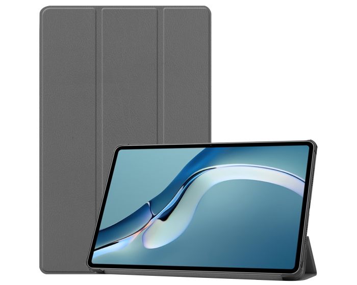 Tri-Fold Book Case με δυνατότητα Stand - Grey (Huawei MatePad Pro 12.6 2021)