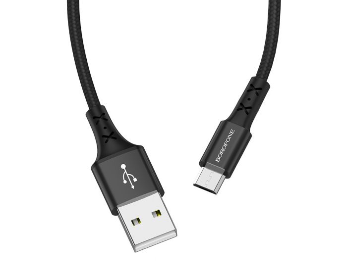 Borofone BX20 Enjoy Cable Καλώδιο Φόρτισης 2A USB σε Micro USB 1m - Black