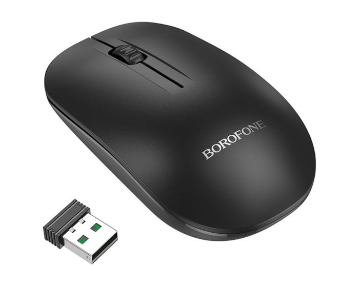 Borofone Computer Mouse BG14 Planet Wireless Ασύρματο Ποντίκι Υπολογιστή - Black - MT77995
