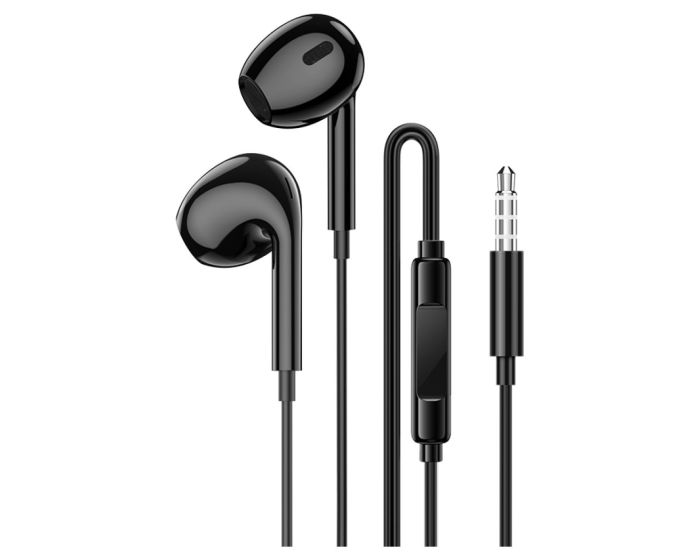 Borofone BM100 Max Fuente Earphones with Microphone Handsfree Ακουστικά - Black - MT84527