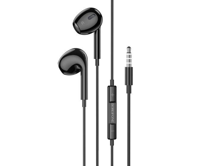 Borofone BM80 Max Gorgeous Earphones Handsfree Ακουστικά - Black