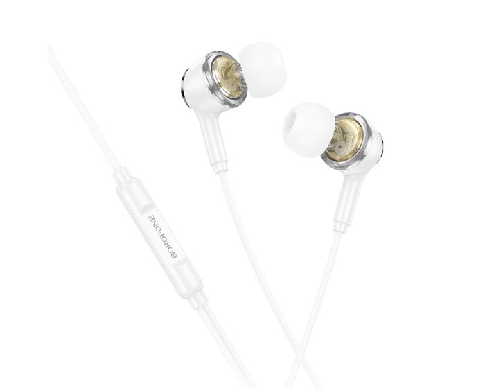 Borofone BM90 Miller In-Ear Earphones Hands Free Ακουστικά White