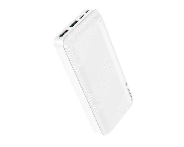 Borofone BJ27A Pindar 2xUSB Power Bank Εξωτερική Μπαταρία 20000mAh - White