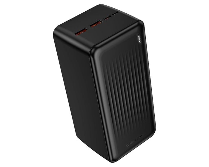 Borofone BJ80C Clever 2xUSB + Type C QC 3.0 22,5W PD 20W Power Bank Εξωτερική Μπαταρία 50000mAh - Black - MT80462