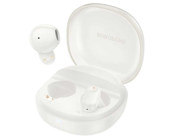 Borofone BW54 Lucky TWS Wireless Bluetooth Stereo Earbuds - White
