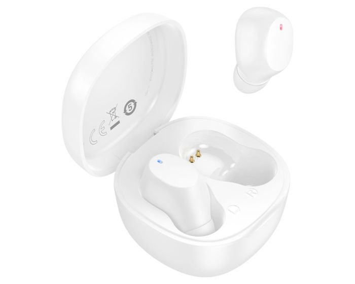 Borofone BW97 Clear TWS Wireless Bluetooth Stereo Earbuds - White