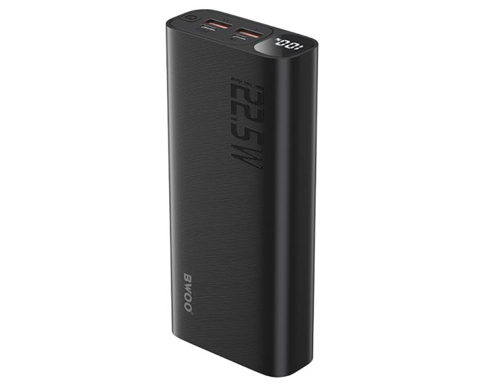 BWOO BO-P44 Power Bank with LCD Screen 20000mAh 22.5W Εξωτερική Μπαταρία - Black - MT82753