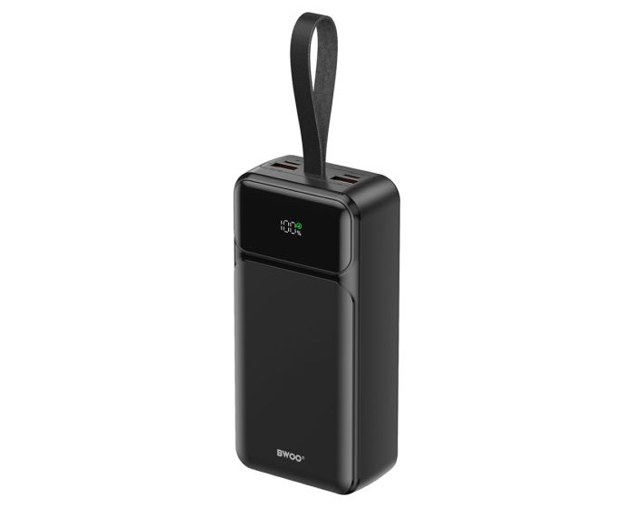BWOO BO-P66 Power Bank with LCD Screen 30000mAh 65W Εξωτερική Μπαταρία - Black - MT82754