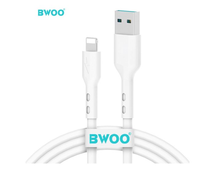 BWOO Charging Cable Καλώδιο Φόρτισης USB to Lightning 3A 1m - White