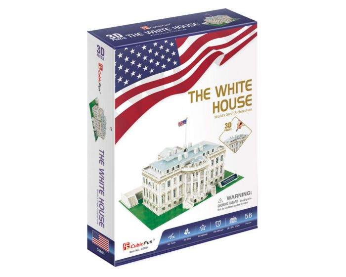 Cubic Fun C060h The White House 3D Puzzle 56 Pcs