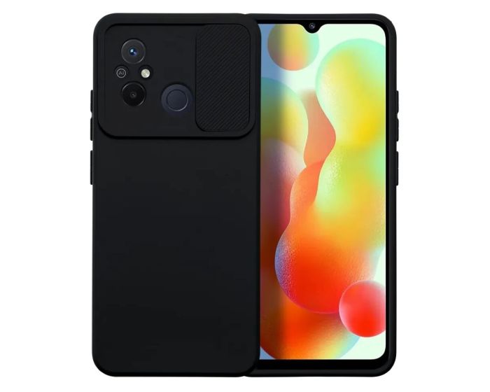 Silicone Lens Privacy Slider Camera Cover Θήκη με Κάλυμμα Κάμερας Black (Xiaomi Redmi 12C)