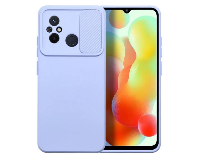 Silicone Lens Privacy Slider Camera Cover Θήκη με Κάλυμμα Κάμερας Lavender (Xiaomi Redmi 12C)