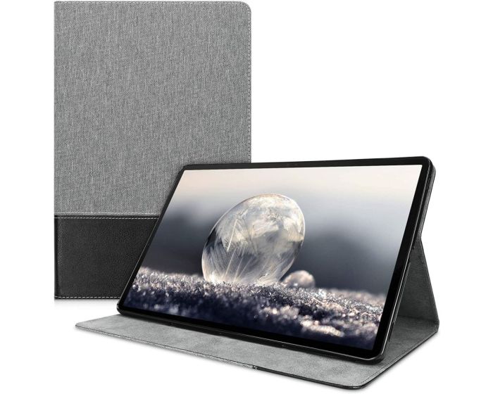 KWmobile Canvas Slim Case Stand (52924.01) Grey / Black (Samsung Galaxy Tab S7 Plus 12.4 / S8 Plus 12.4)