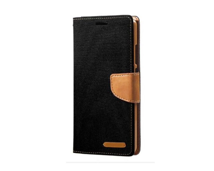 Forcell Canvas Diary Υφασμάτινη Θήκη Πορτοφόλι με δυνατότητα Stand‏ Black (Samsung Galaxy A6 Plus 2018)