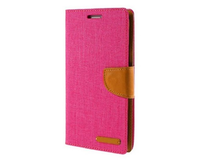 Forcell Canvas Diary Υφασμάτινη Θήκη Πορτοφόλι με δυνατότητα Stand‏ Pink (Samsung Galaxy A6 Plus 2018)