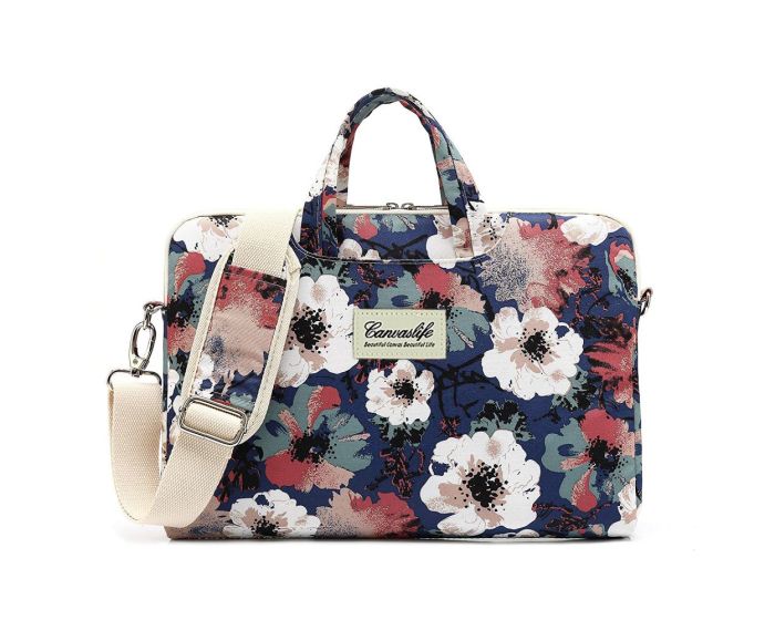Canvaslife Briefcase Θήκη Τσάντα για Macbook / Laptop 13" - 14" Blue Camellia