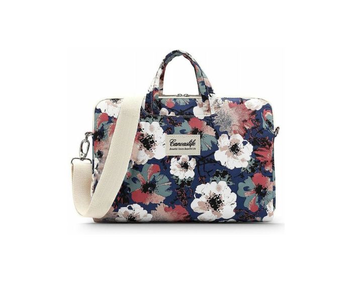 Canvaslife Briefcase Θήκη Τσάντα για Macbook / Laptop 15" - 16" Blue Camellia
