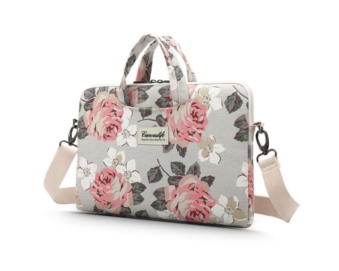 Canvaslife Briefcase Θήκη Τσάντα για MacBook / Laptop 13'' - 14'' White Rose