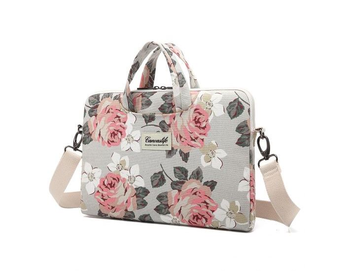 Canvaslife Briefcase Θήκη Τσάντα για Macbook / Laptop 15" - 16" White Rose