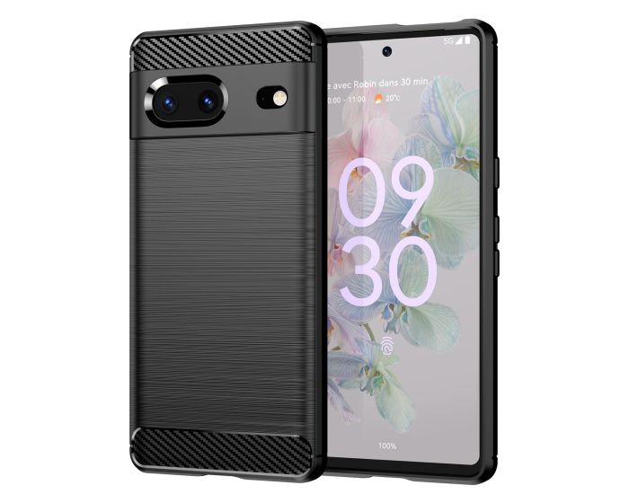 TPU Carbon Rugged Armor Case Ανθεκτική Θήκη Black (Google Pixel 7)