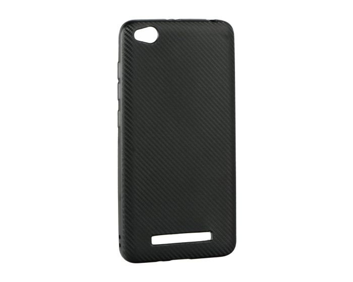 Forcell Carbon Fiber Pattern Soft Fitted TPU Case Black (Xiaomi Redmi 4A)