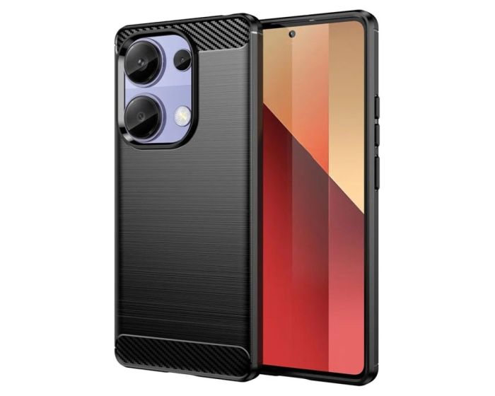 TPU Carbon Rugged Armor Case Ανθεκτική Θήκη Black (Xiaomi Redmi Note 13 Pro 4G)