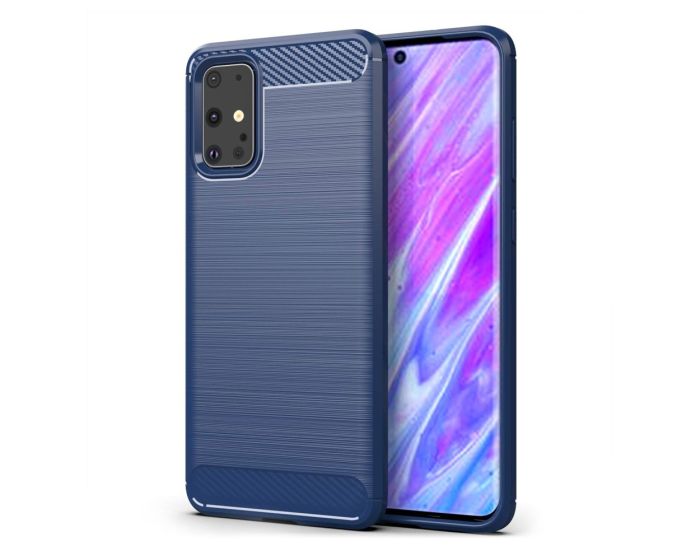 TPU Carbon Rugged Armor Case Ανθεκτική Θήκη Blue (Samsung Galaxy S20 Plus)