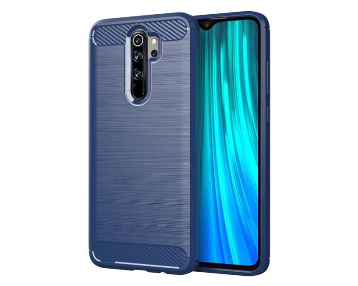 TPU Carbon Rugged Armor Case Ανθεκτική Θήκη Blue (Xiaomi Redmi Note 8 Pro)