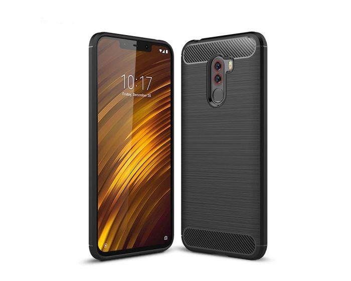 TPU Carbon Rugged Armor Case Black (Xiaomi Pocophone F1)