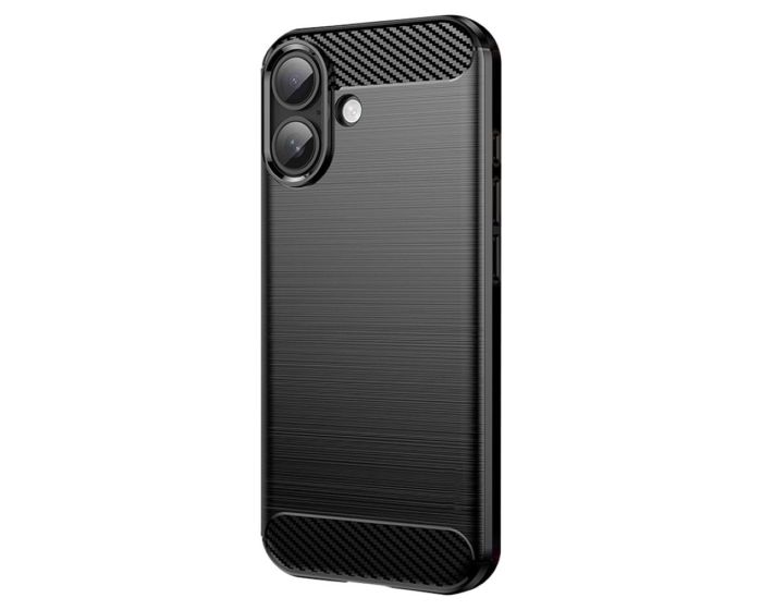 TPU Carbon Rugged Armor Case Black (iPhone 17)