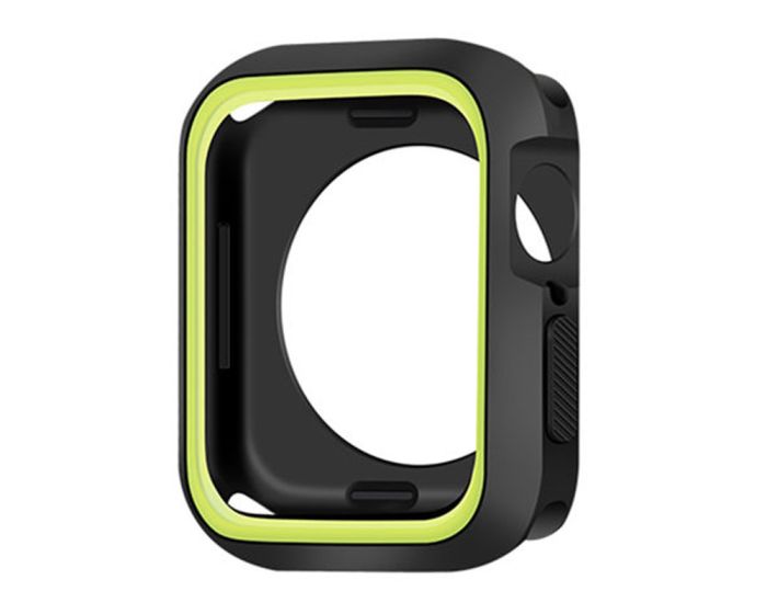 Slim Silicone Case Θήκη Σιλικόνης για Apple Watch 45mm (7/8) - Black / Green