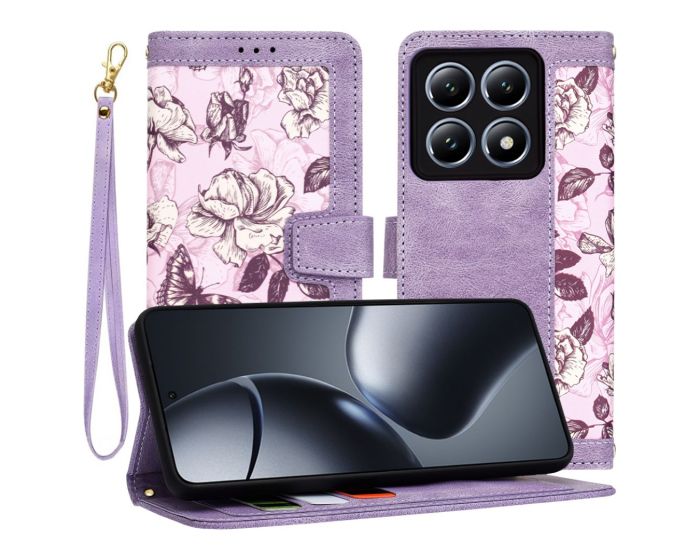 Techsuit FlipCraft Wallet Case Θήκη Πορτοφόλι με Δυνατότητα Stand - Mysterious Purple (Xiaomi 14T Pro)