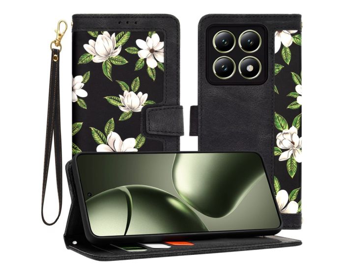 Techsuit FlipCraft Wallet Case Θήκη Πορτοφόλι με Δυνατότητα Stand - Flowers of the Dawn (Xiaomi 14T)