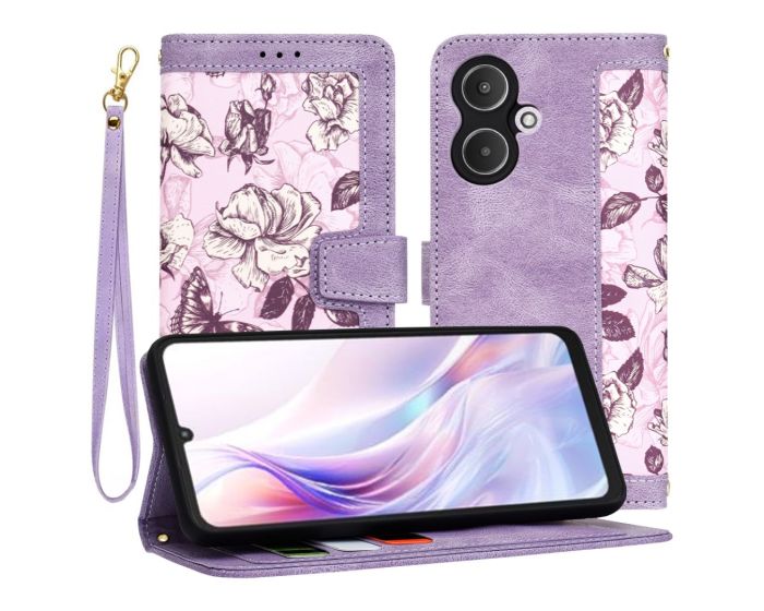 Techsuit FlipCraft Wallet Case Θήκη Πορτοφόλι με Δυνατότητα Stand - Mysterious Purple (Xiaomi Redmi 13C 5G)