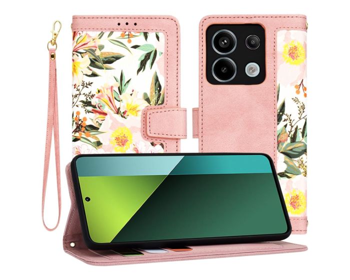 Techsuit FlipCraft Wallet Case Θήκη Πορτοφόλι με Δυνατότητα Stand - Sweetheart Pink (Xiaomi Redmi Note 13 Pro 5G / Poco X6 5G)