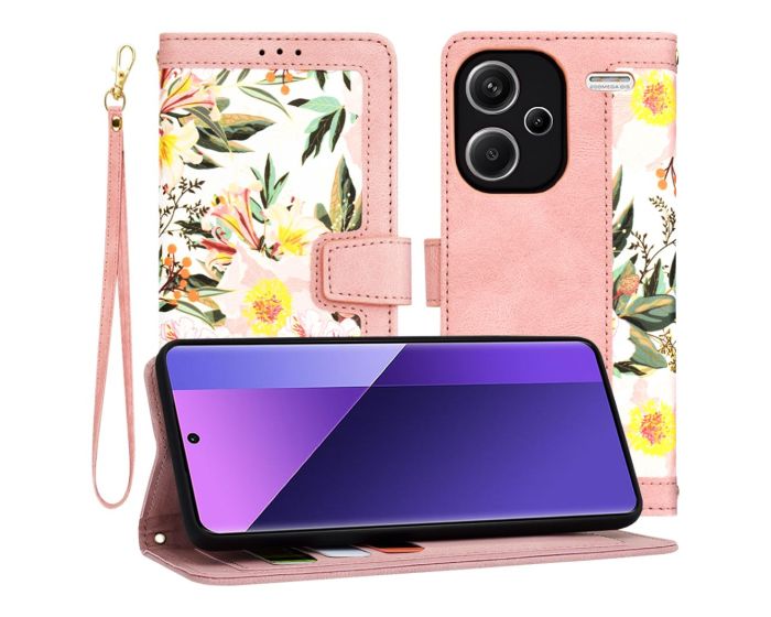 Techsuit FlipCraft Wallet Case Θήκη Πορτοφόλι με Δυνατότητα Stand - Sweetheart Pink (Xiaomi Redmi Note 13 Pro Plus 5G)